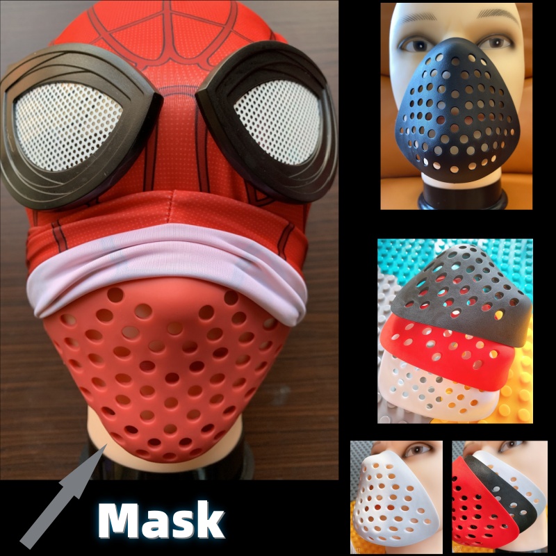 Silicone Mask Bracket - Halloween demi-visage coquille nez et bouche